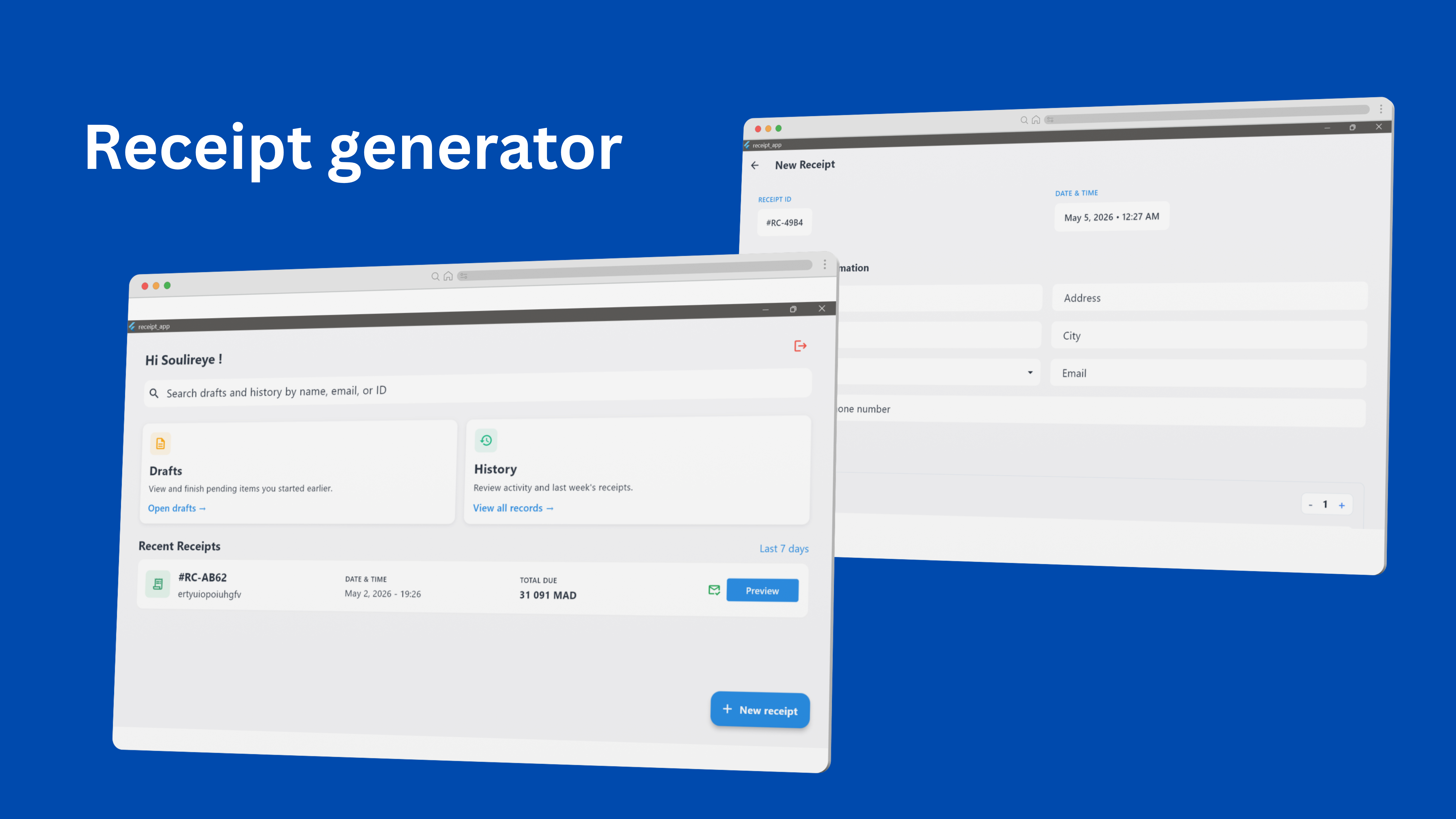Receipt Generator